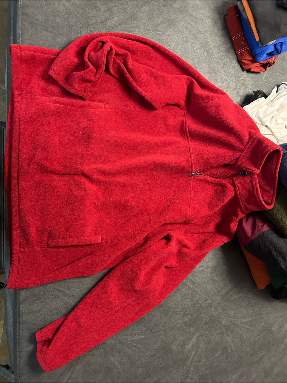 Men's Red Quarter-Zip yFleece Pullover